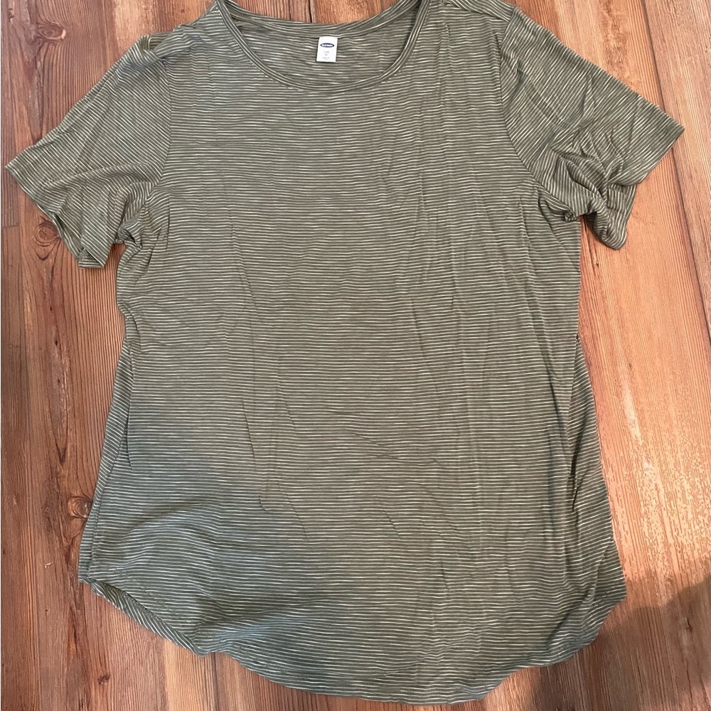 Green and white striped XL Old Navy top.